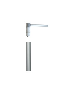 ASTA DA ESTERNO ALLUMINIO ANODIZZATO DIAM 32 MM CON BRACCIO GIREVOLE