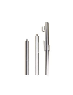 ASTA PER GONFALONE OTTONE CROMATO DIAM. 32 MM IN 3 PZ