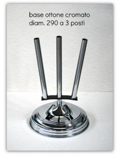 BASE OTTONE CROMO A 3 POSTI LUX