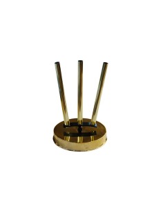 BASE 3 POSTI ACCIAIO INOX LUX