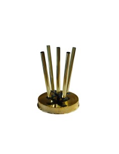 BASE 5 POSTI ACCIAIO INOX LUX